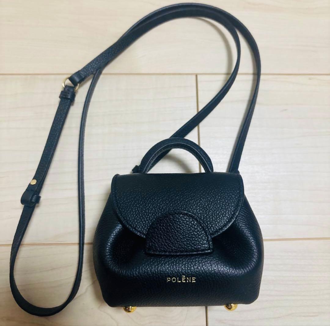 POLÈNE Numéro Un Microバッグ 黒