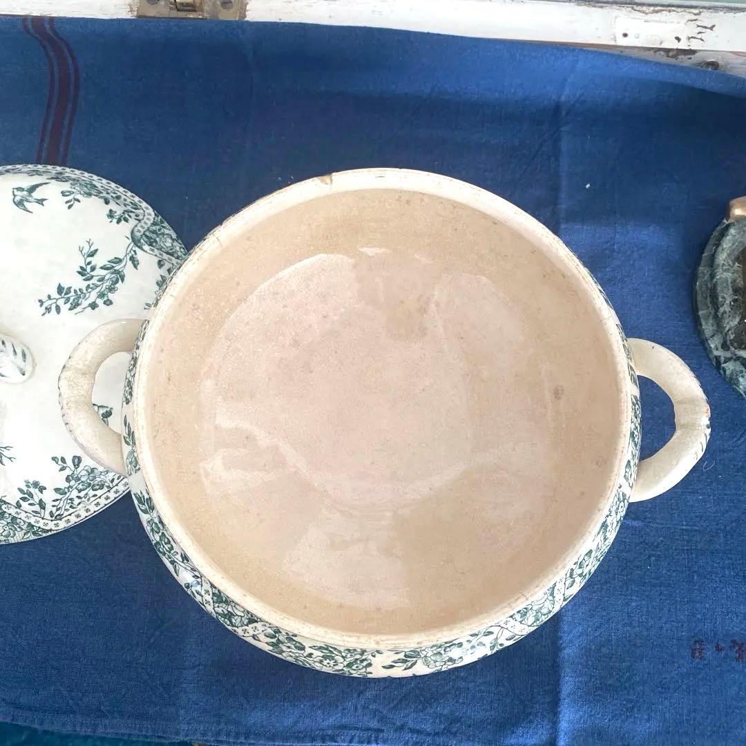 フランス アンティーク ボルドー窯 スーピエール ツバメ バード 鳥