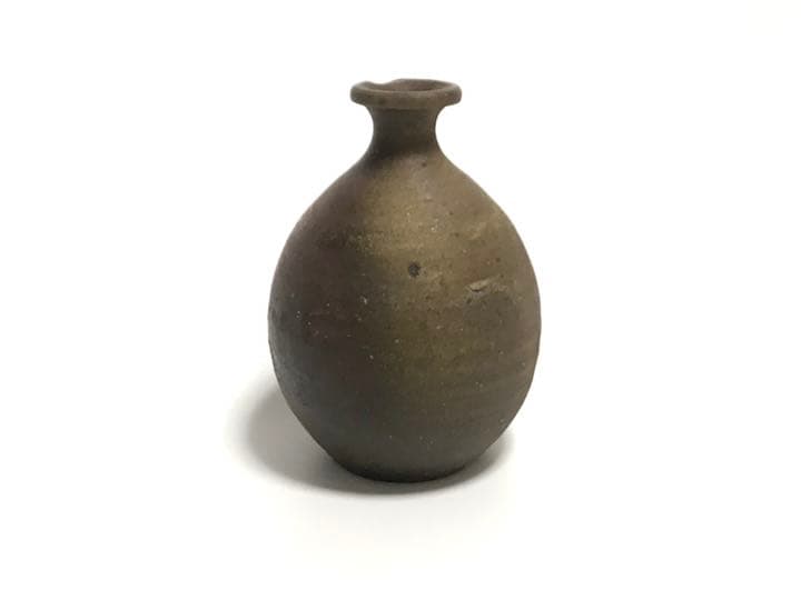 作家物　人間国宝　藤原啓　備前　窯変　徳利　合わせ箱