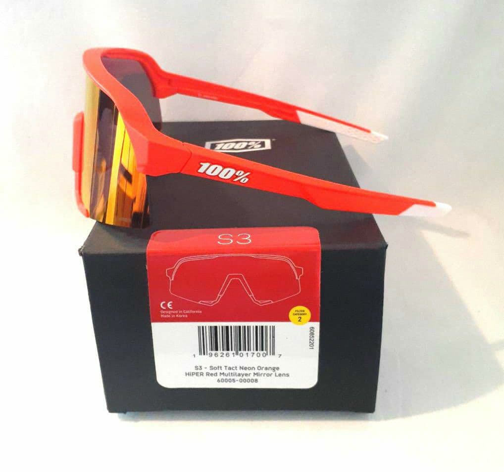 最新版 100% S3 ネオンオレンジ ワンハンドレッド サングラス