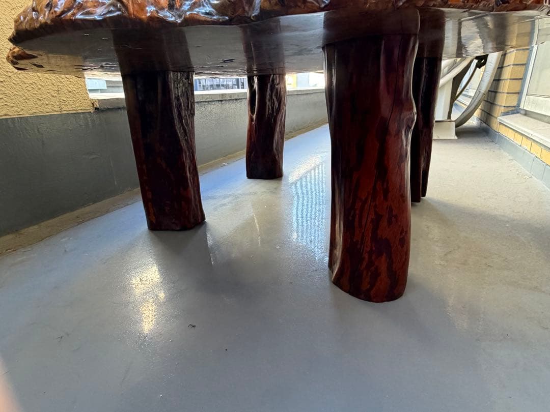 【最高級銘木】花梨 瘤材 一枚板 座卓 葡萄杢 無垢 天然木 唐木家具 希少