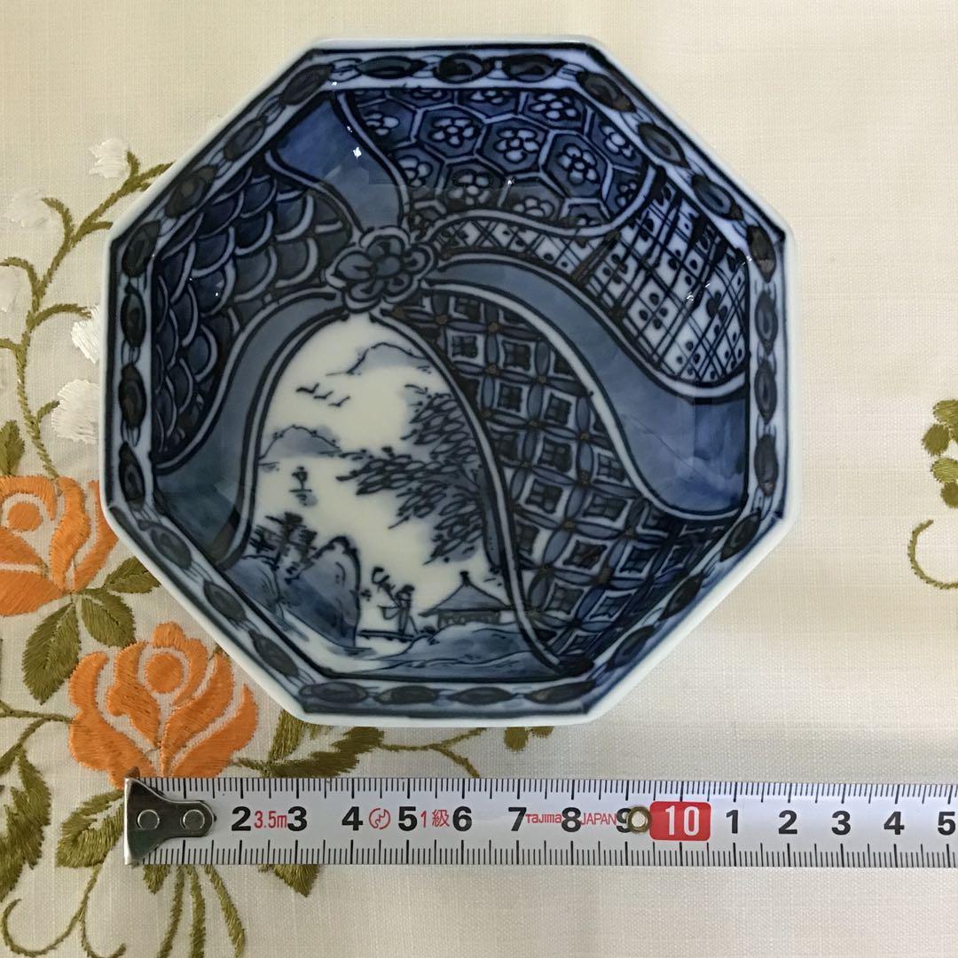 食器　三河内焼　平戸松山　八角皿　大1枚小5枚　小鉢　小皿　大鉢