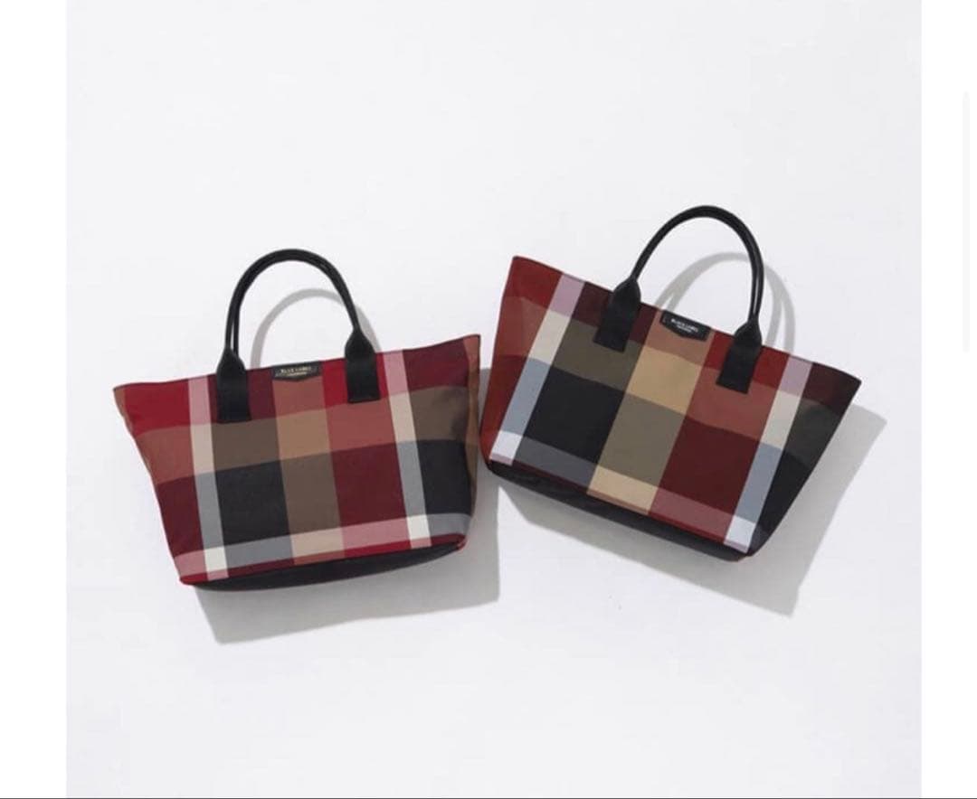 非売品　BLACK LABEL オリジナルレッドチェックトート　ノベルティ
