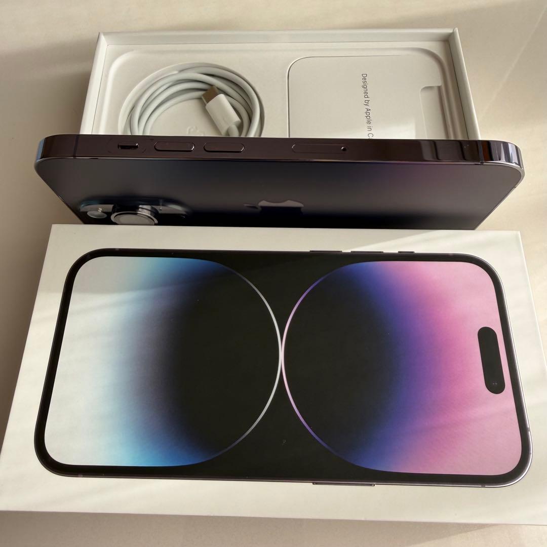 【美品】iPhone 14 Pro 256GB ディープパープル（SIMフリー）