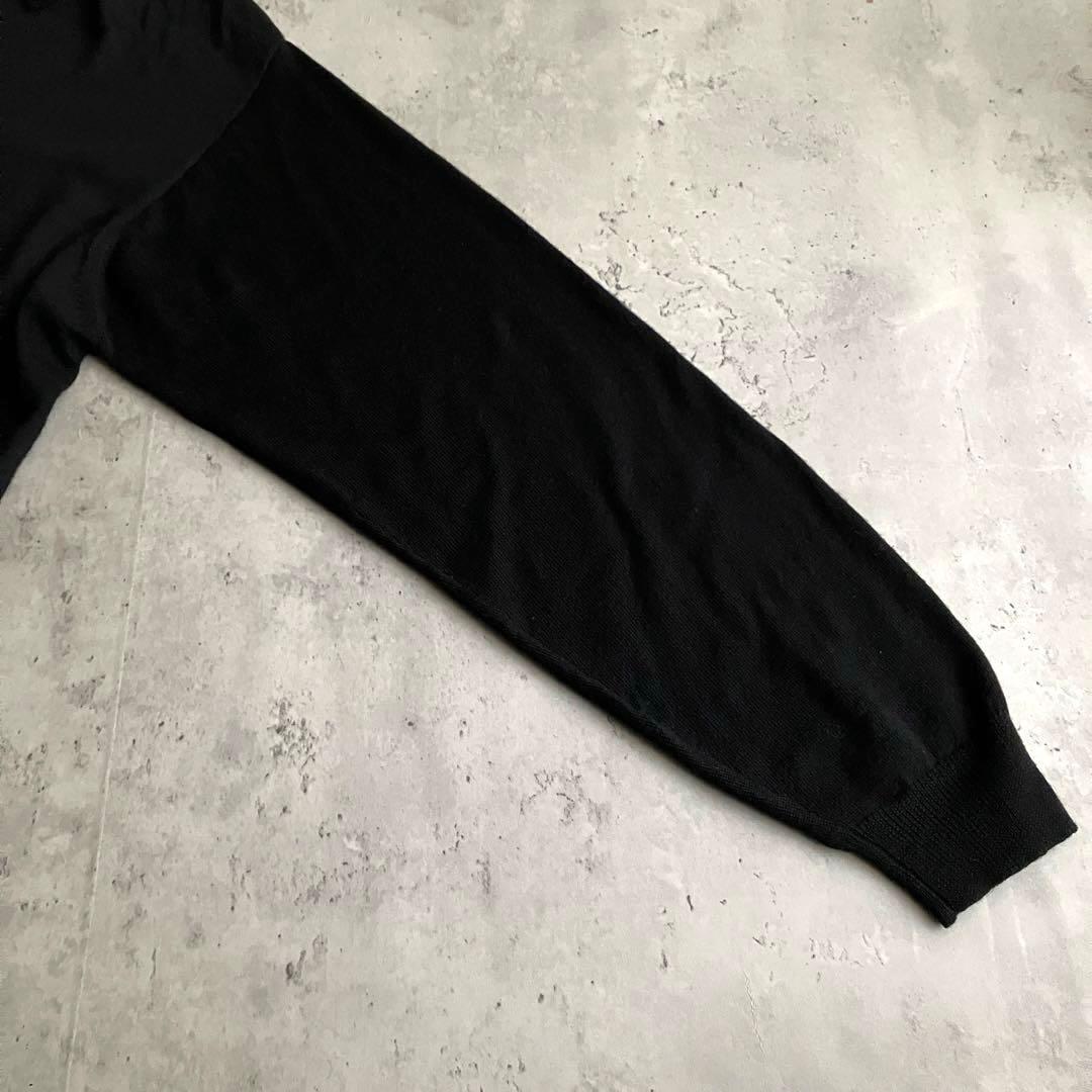 Eddie Bauer A.K.A ウール ニットポロ 香港製 ブラック