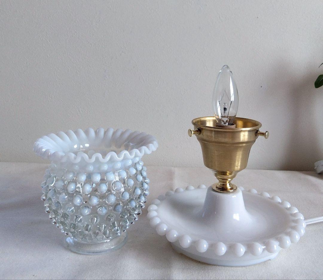 美 フェントン フレンチオパールセント クリンプシェードランプ