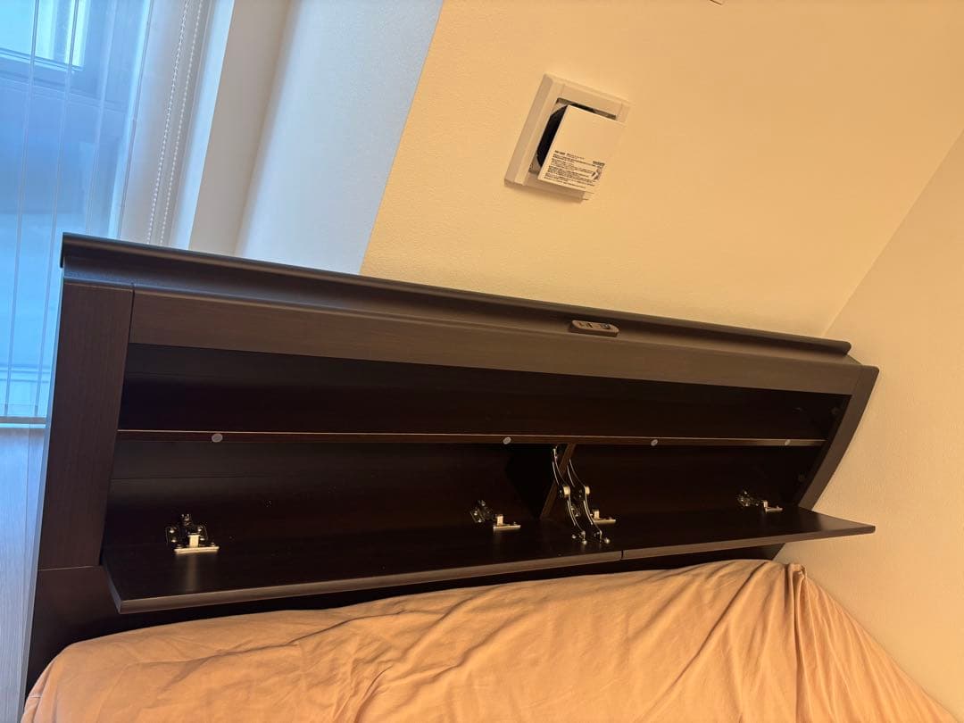 ニトリ　ダブルベッドフレーム(OPグランCヨコ 深型/DBR)