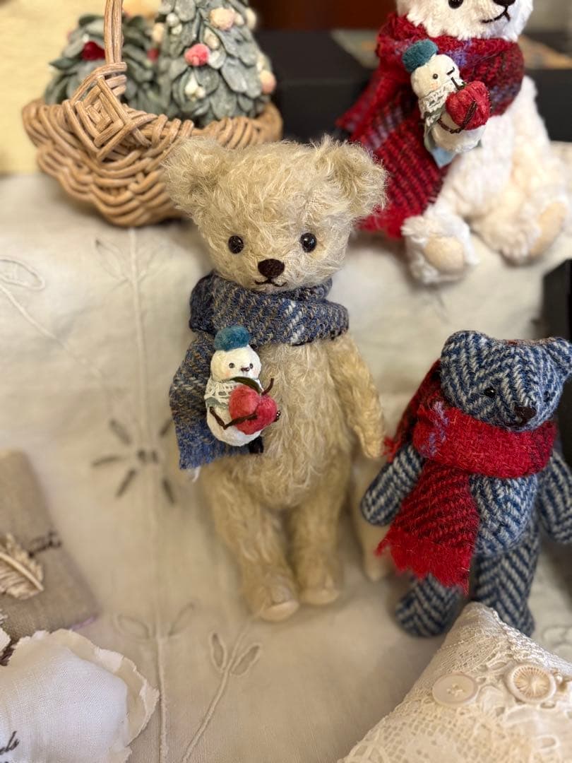 モヘアのテディベア　teddybear ちびくまcocolilou