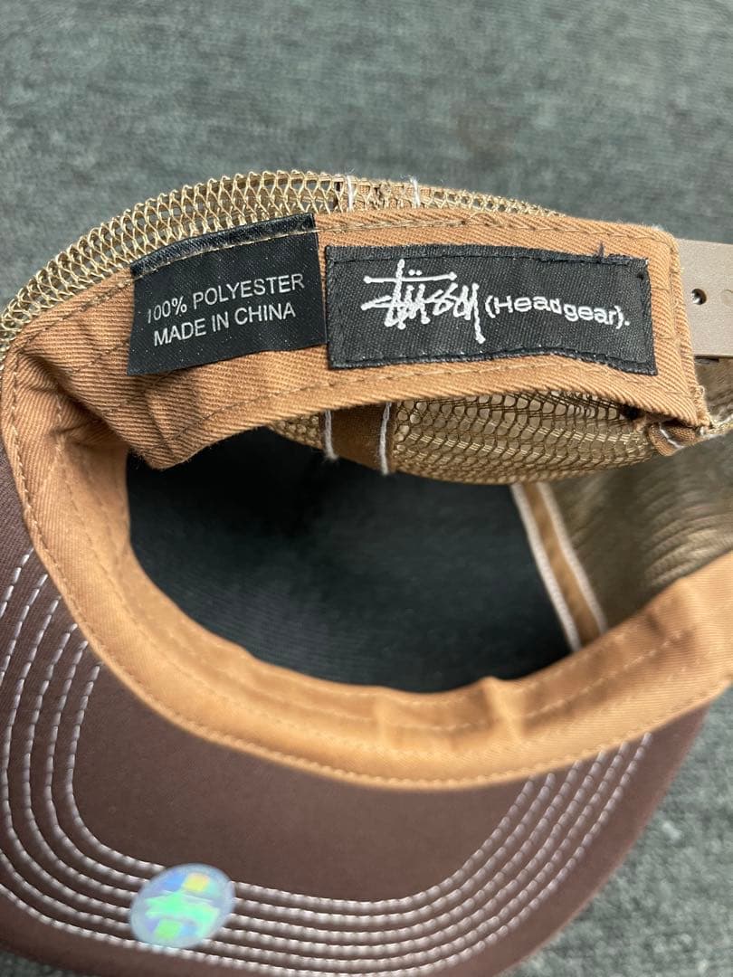 STÜSSY ブラウン ビンテージ　メッシュキャップ新品、送料込み！