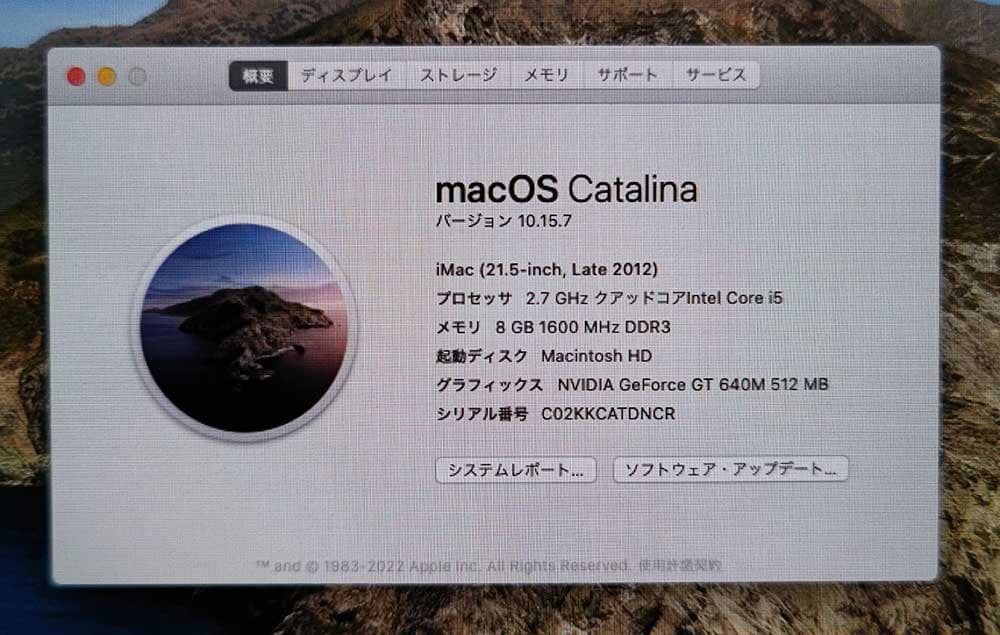 Macデスクトップ Apple iMac 21.5-inch Late 2012 8GB 1TB
