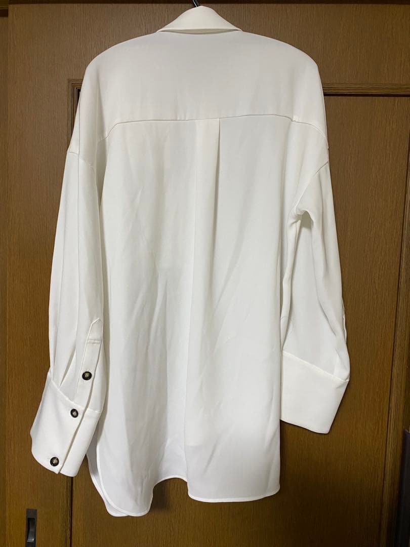 ENFOLDエンフォルドDRAPE-HEM SHIRTドレープヘムシャツ白シャツ