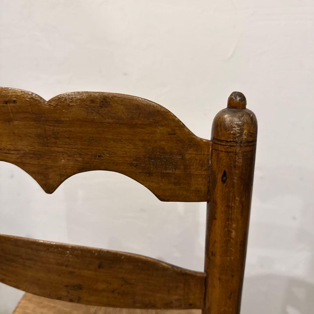 ヴィンテージ　ダイニングチェア　カフェチェア　藁座面　2