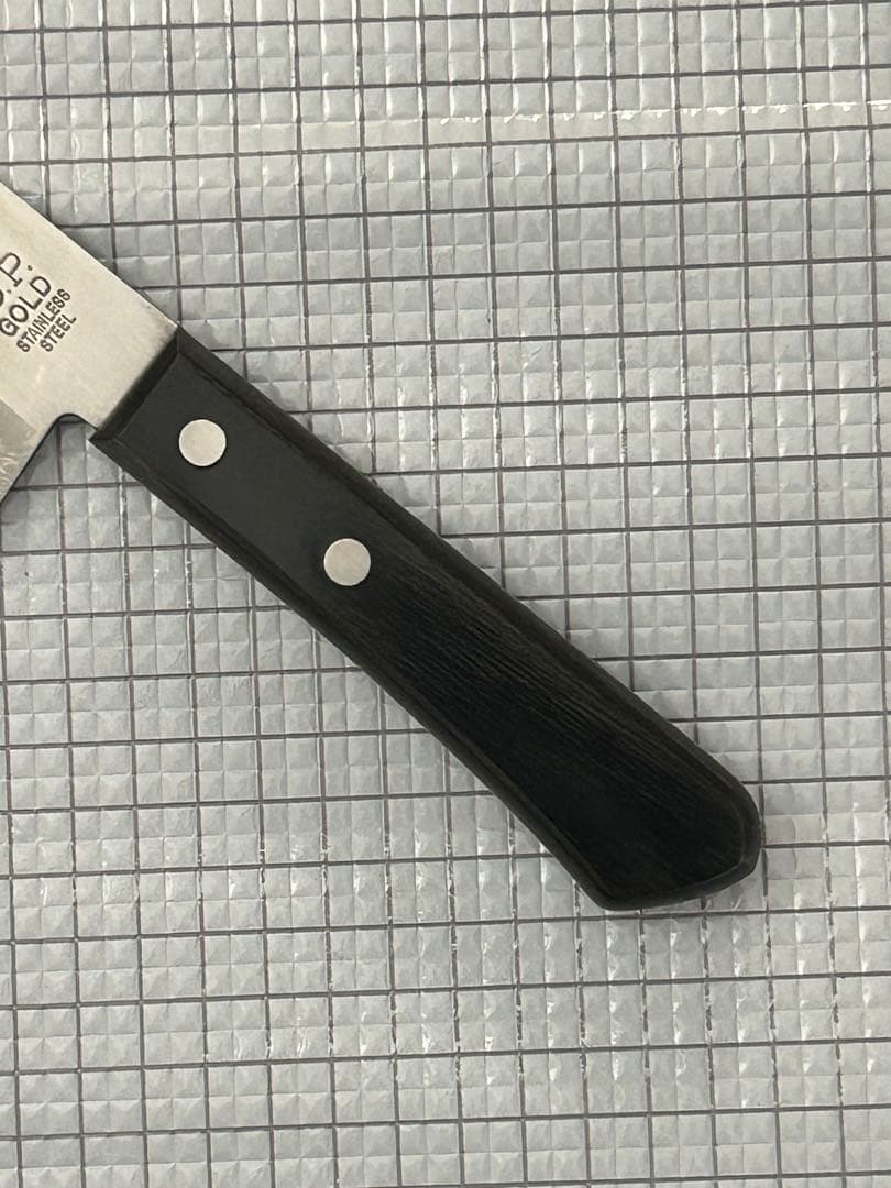 仙助 包丁 三徳包丁 三徳 ダマスカス 170mm 黒合板柄 DPゴールド