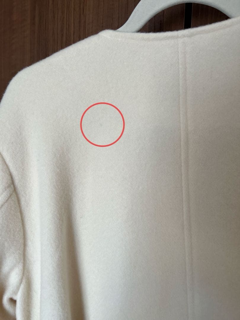 NATURAL BEAUTY BASIC ベルテッドミディコート オフホワイトS