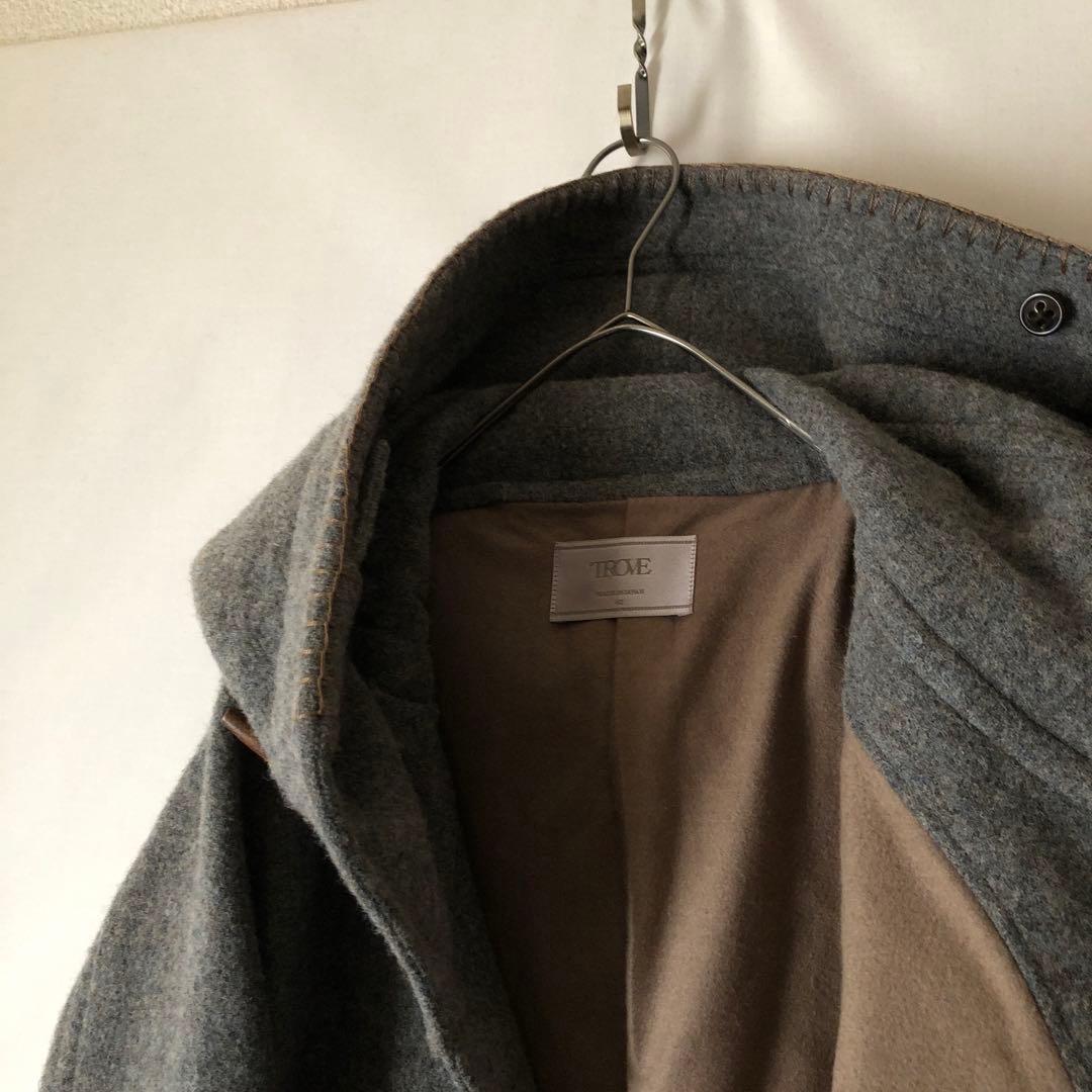 【冬物】TROVE トローヴ グレー ウール コート ダッフルコート 40