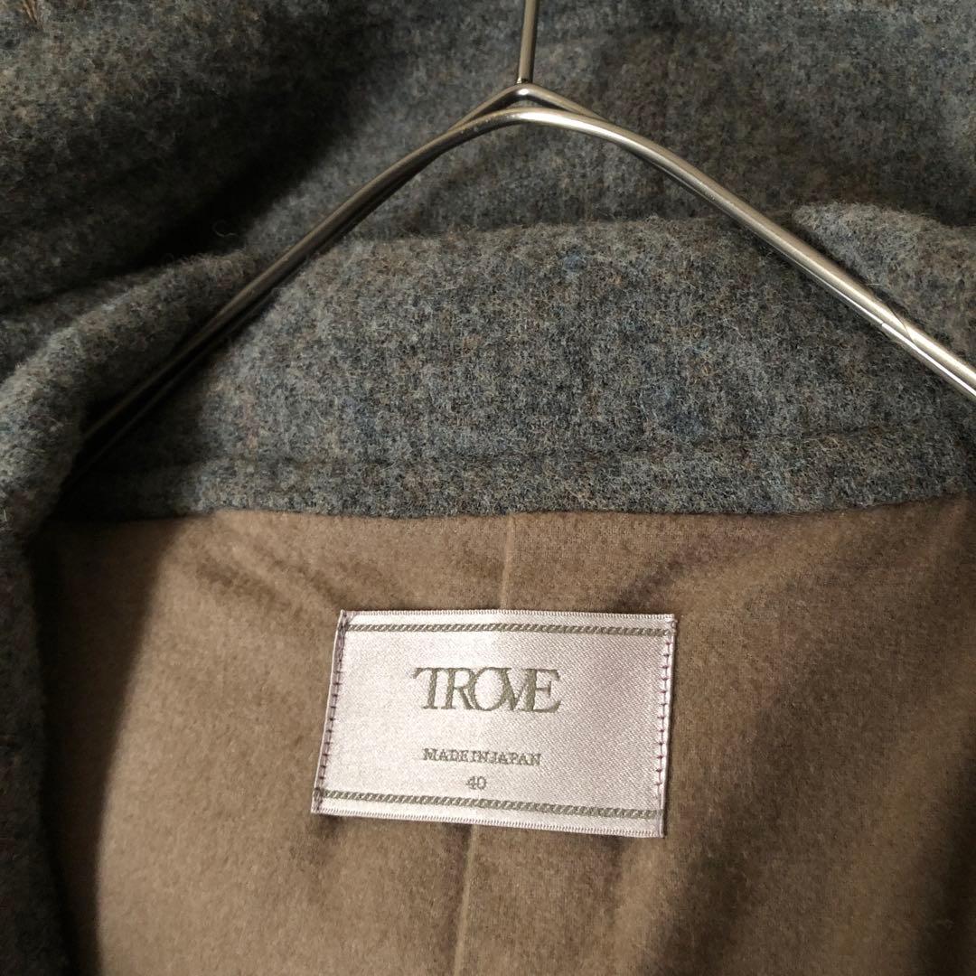 【冬物】TROVE トローヴ グレー ウール コート ダッフルコート 40