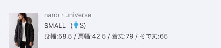 ナノユニバース 西川ダウンコート