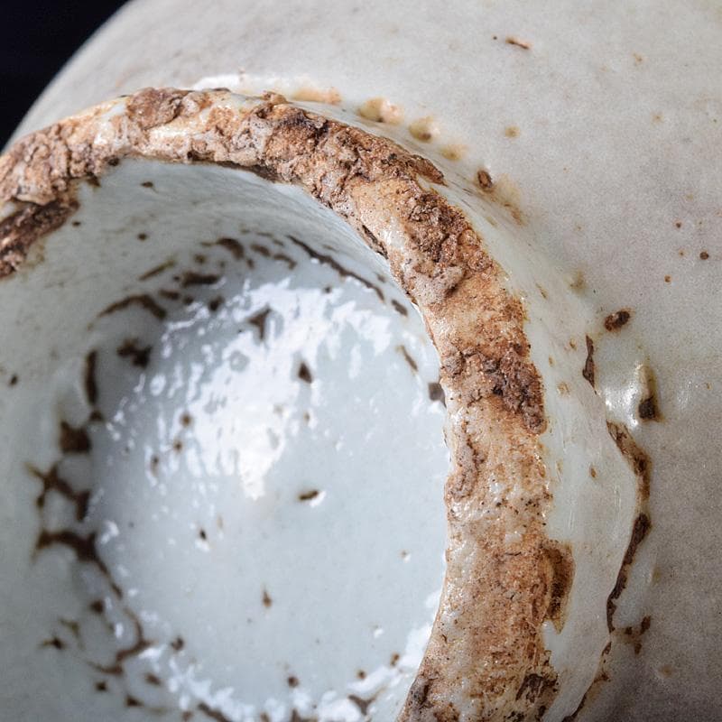 朝鮮美術　李朝　高麗白磁　茶碗　時代箱付　D　R8763